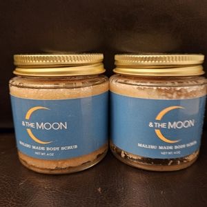 & the moon Malibu made body scrub new 2 jars 4 oz each